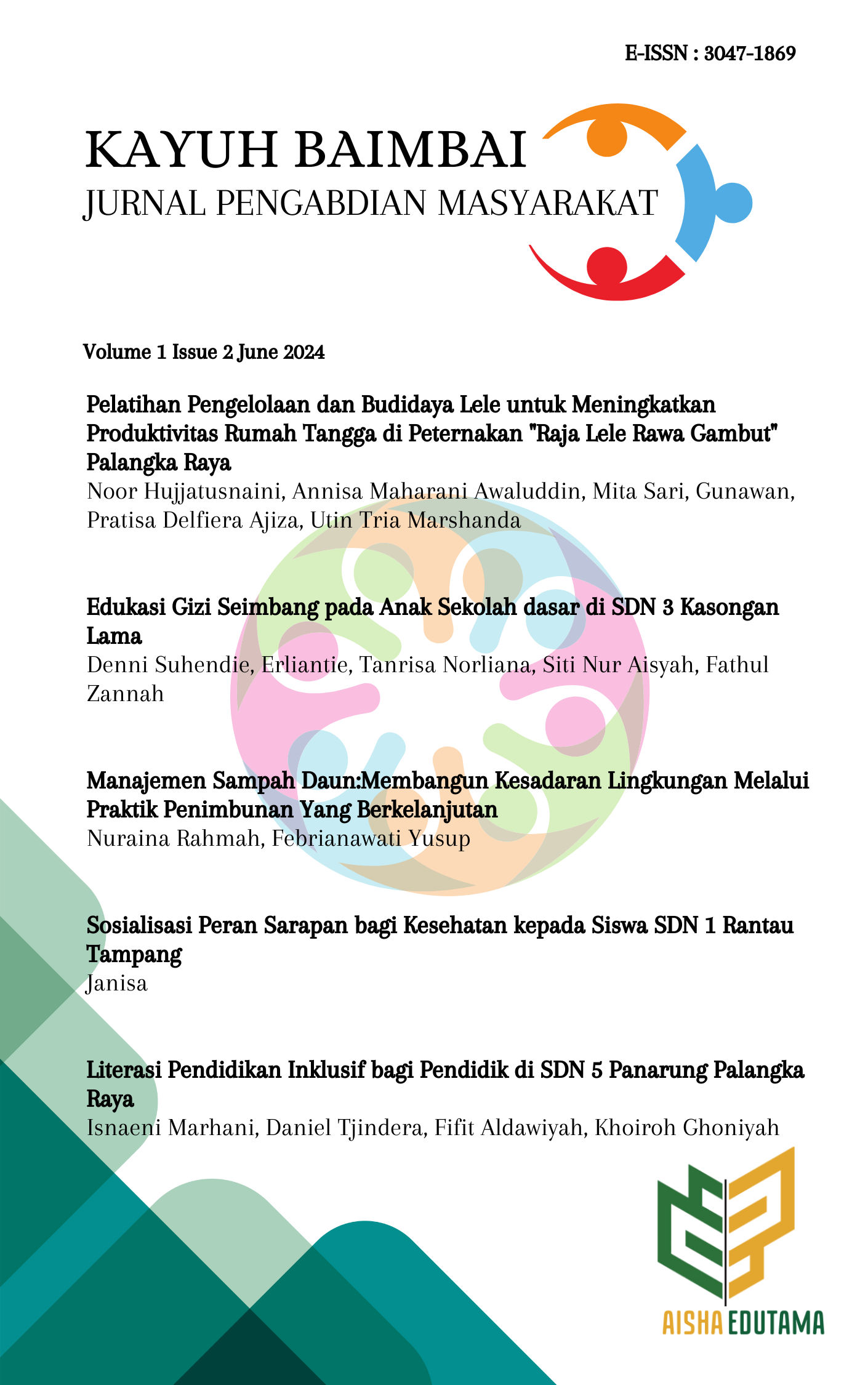 					View Vol. 1 No. 2 (2024): Kayuh Baimbai: Jurnal Pengabdian Masyarakat
				